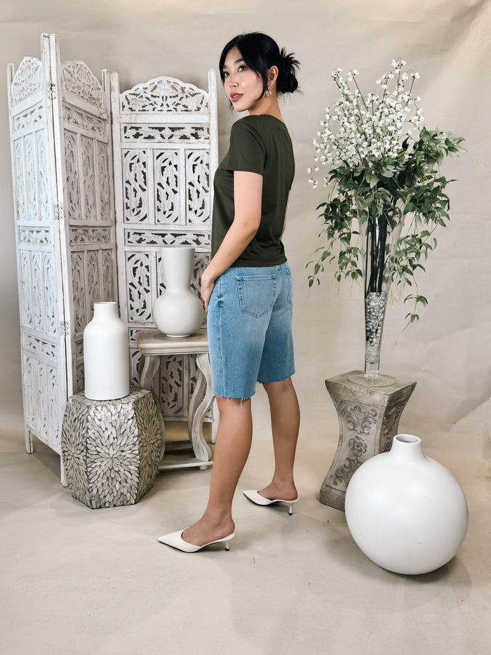 L'Agence Elise L/R Bermuda Shorts