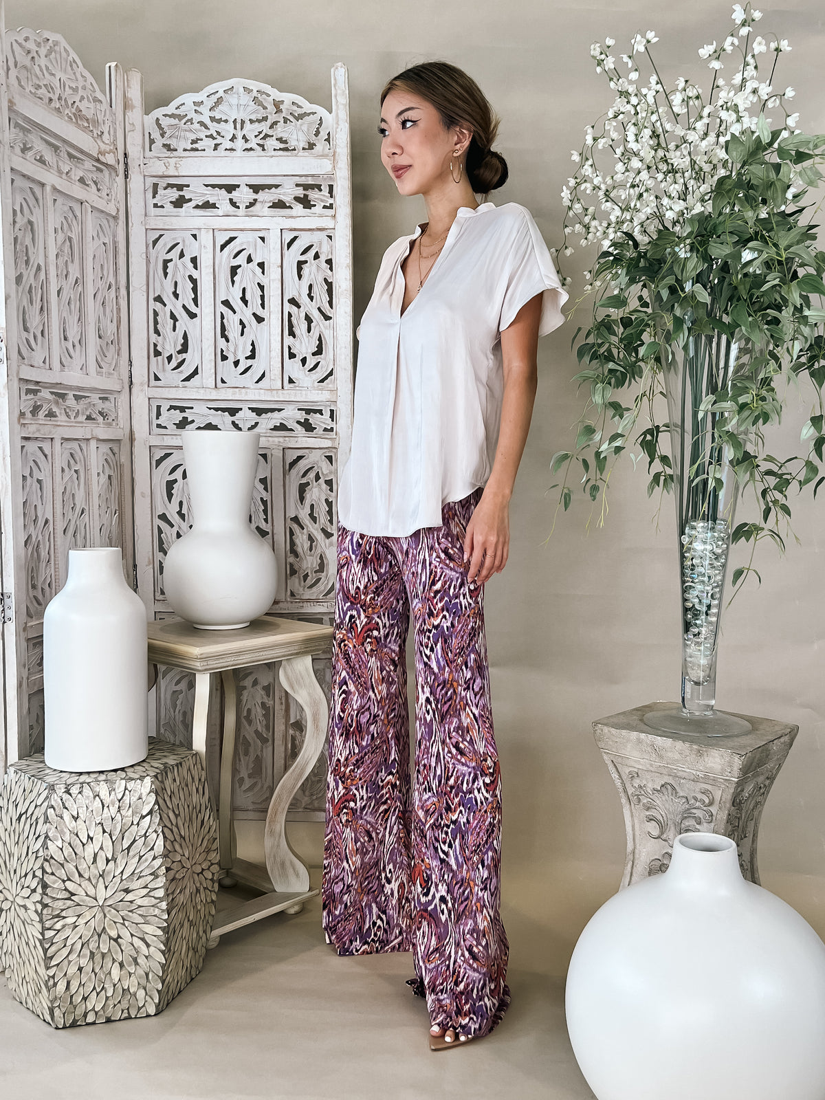 Veronica M Wide Leg Pant Wide Band