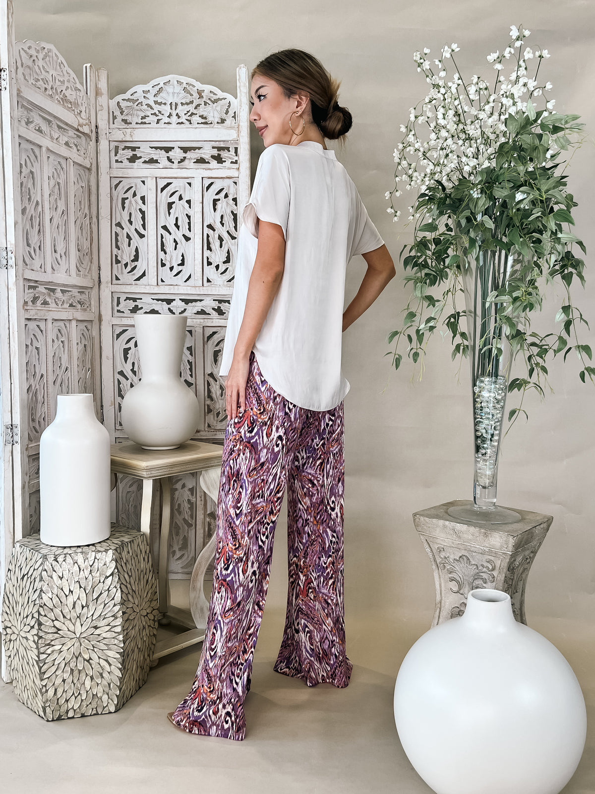 Veronica M Wide Leg Pant Wide Band