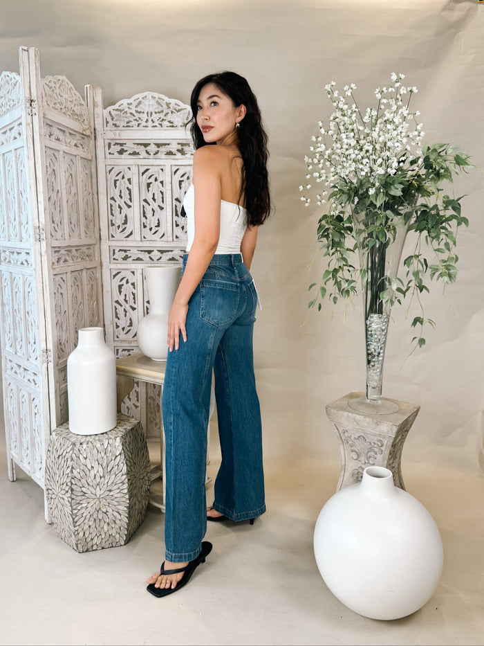 Pistola Jadyn Double Button Low Slung Palazzo