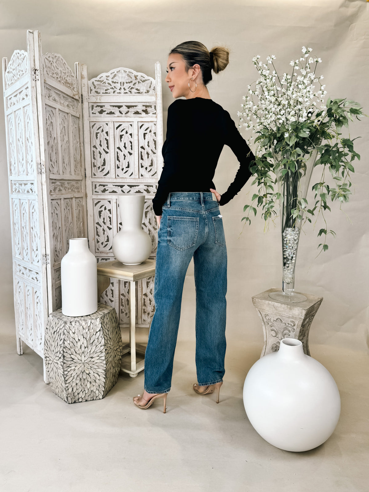 Pistola Lexi Mid Rise Bowed Straight