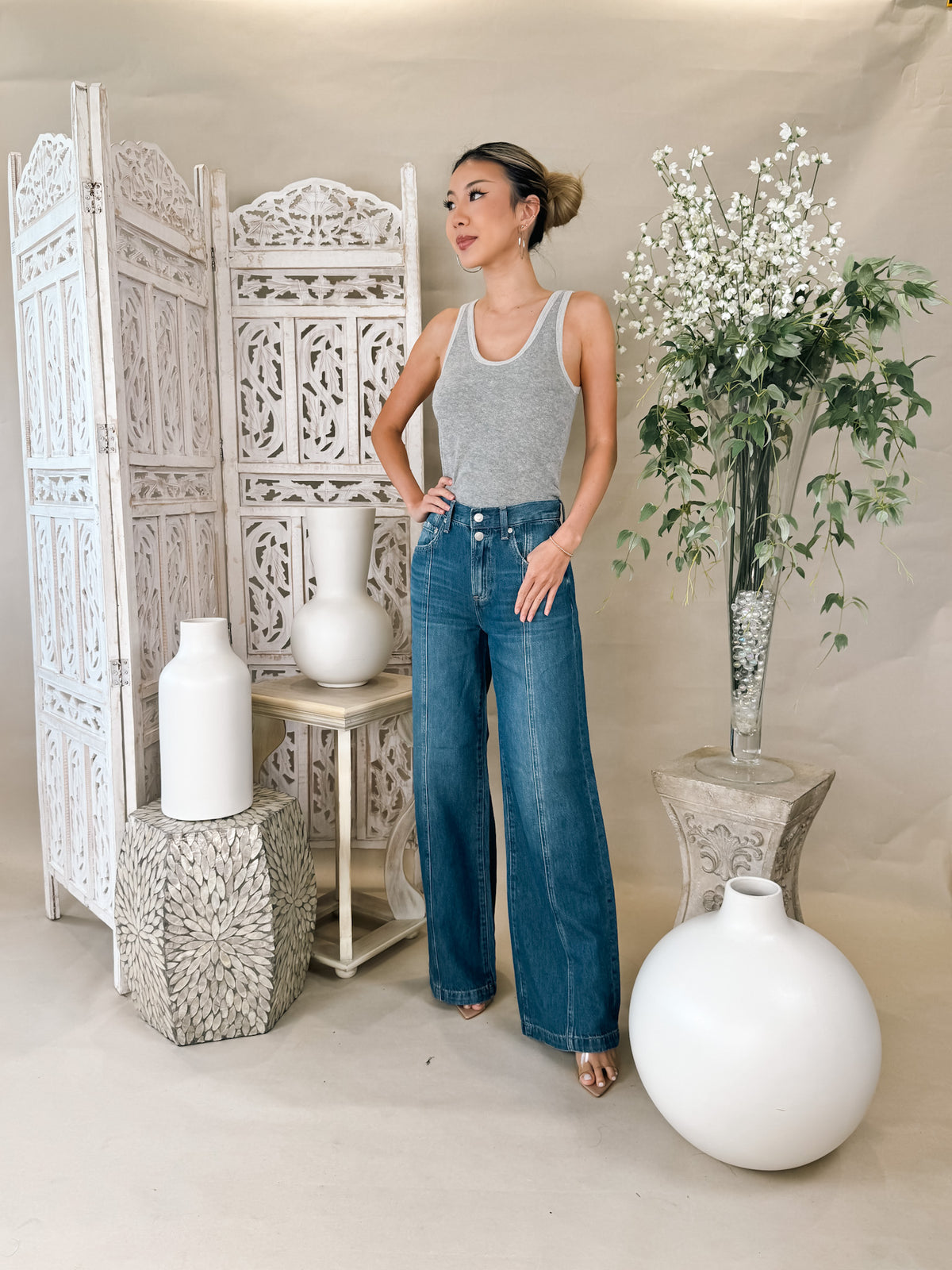 Pistola Jadyn Double Button Low Slung Palazzo