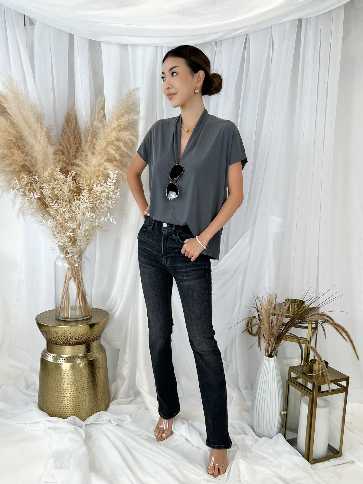 Frame Le Super High Straight Slit Jean