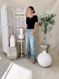 Pistola Ryder High Rise Cuffed Straight