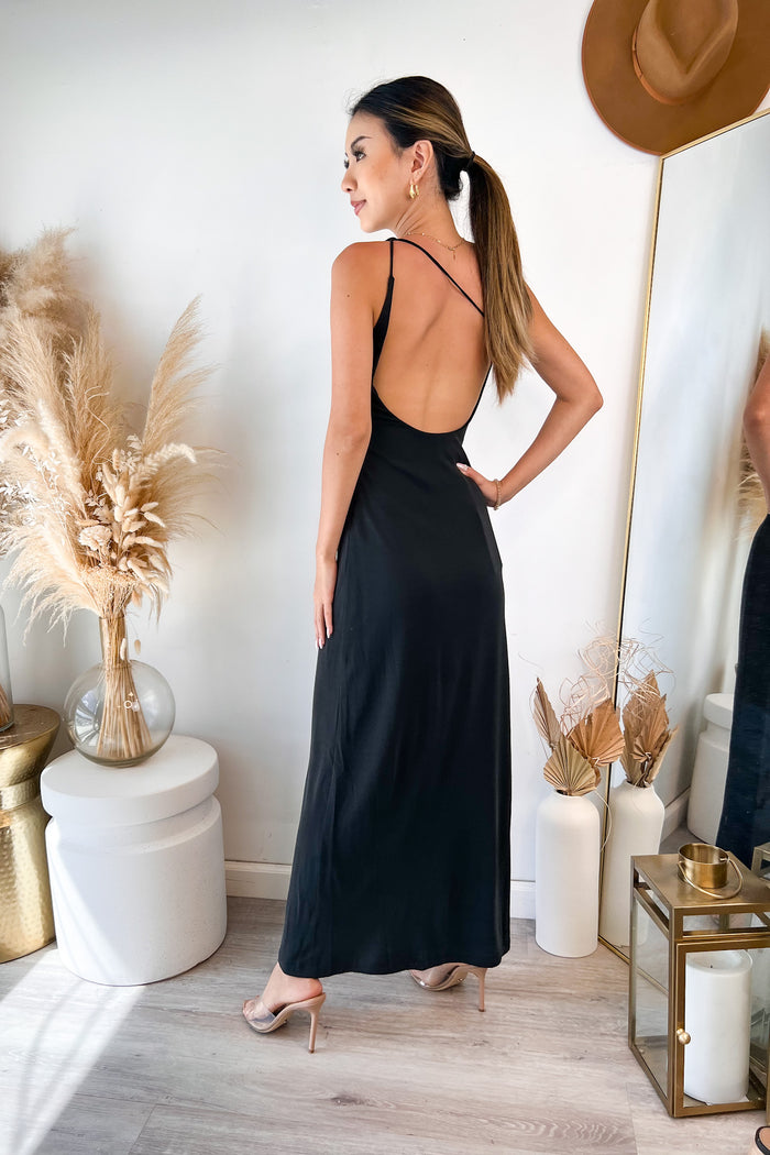 Third Form Mode One Shoulder Back Out Maxi