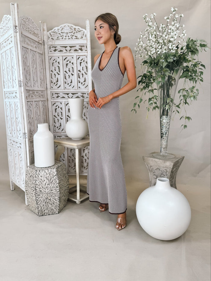 Mon Renn Shoal Knit Halter Dress