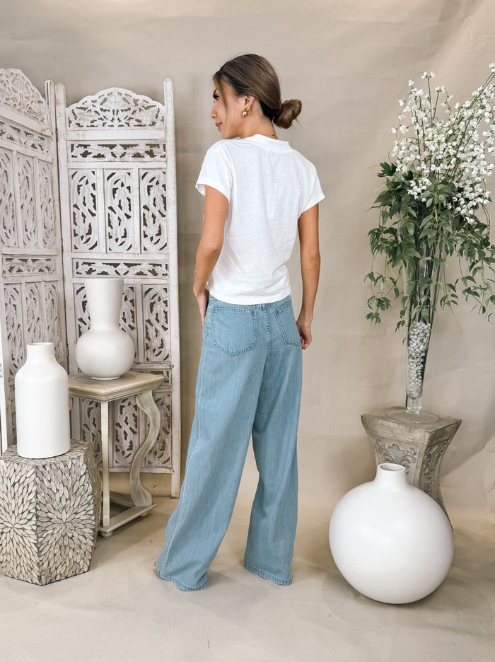 perfectwhitetee Alanis Recycled Cotton V Neck