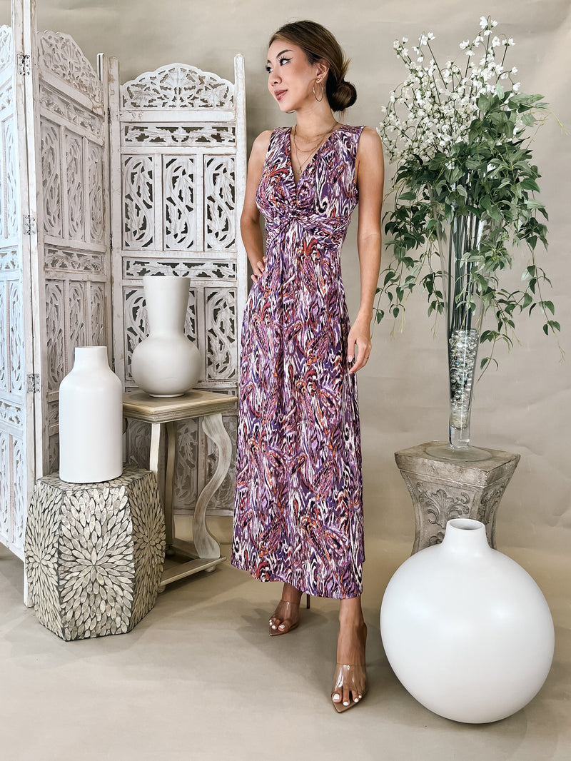 Veronica M Twist S/L Maxi Dress