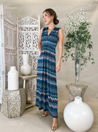 Veronica M V-Neck S/L Maxi Dress