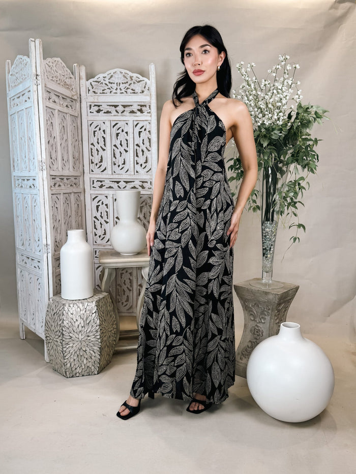 Elan Maxi Halter Dress