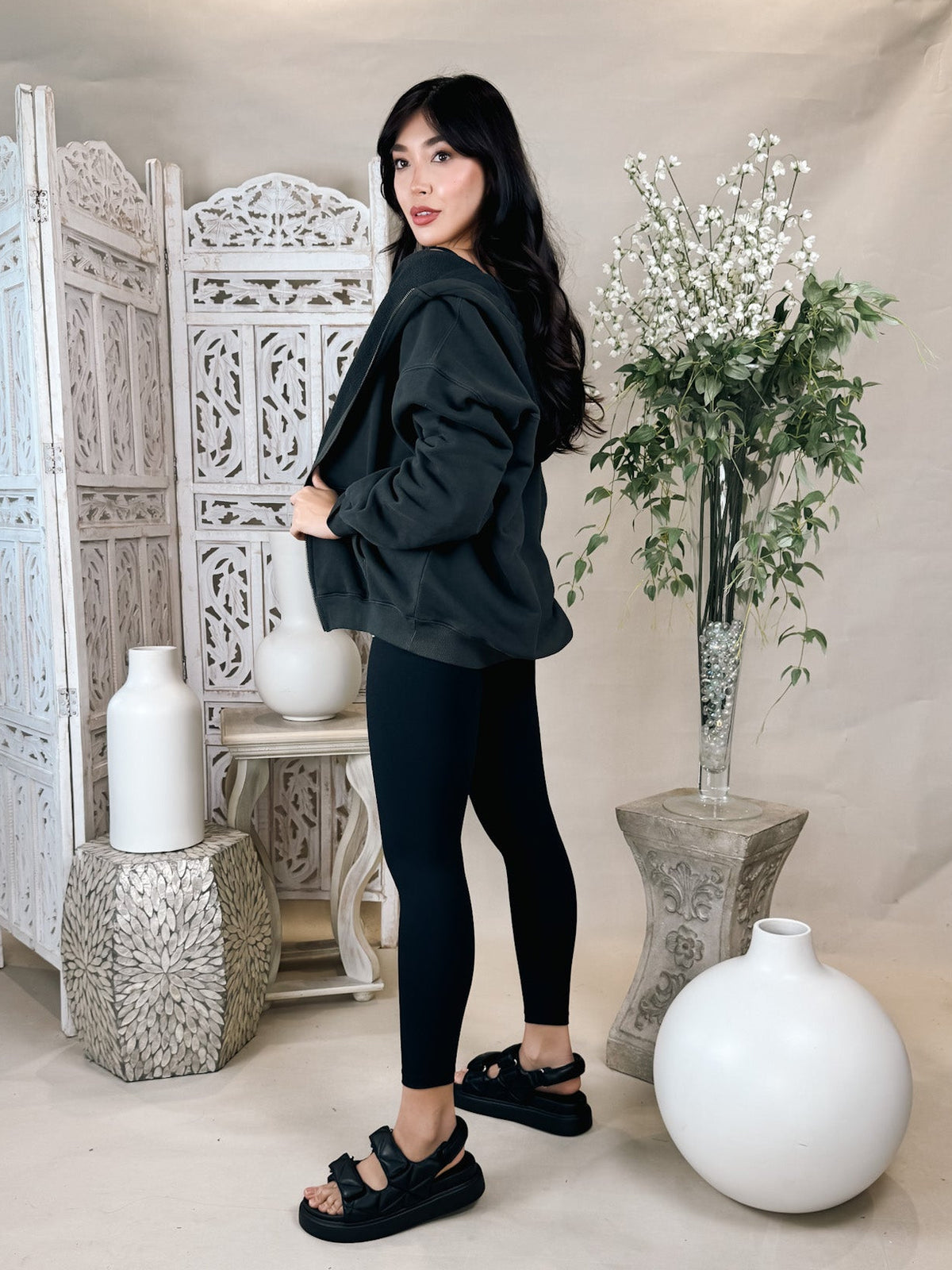 Joah Brown Oversized Zip Hoodie