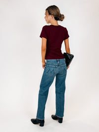 Mother The Mid Rise Rambler Zip Ankle