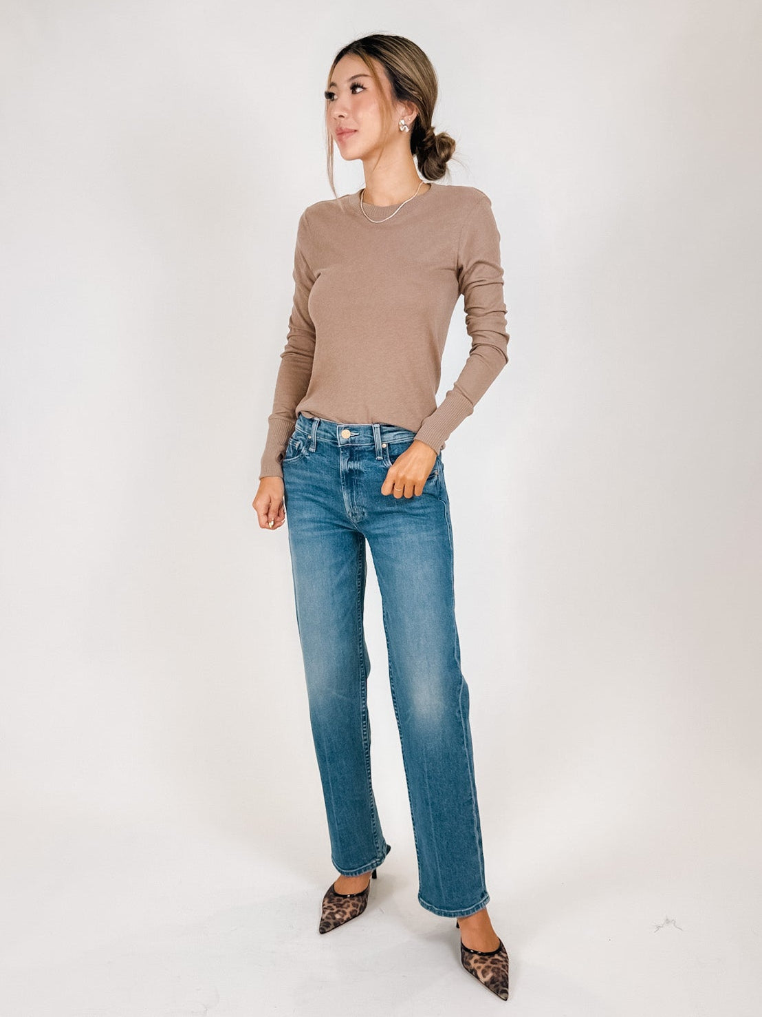Enza Costa Cashmere Easy Cuffed Crew