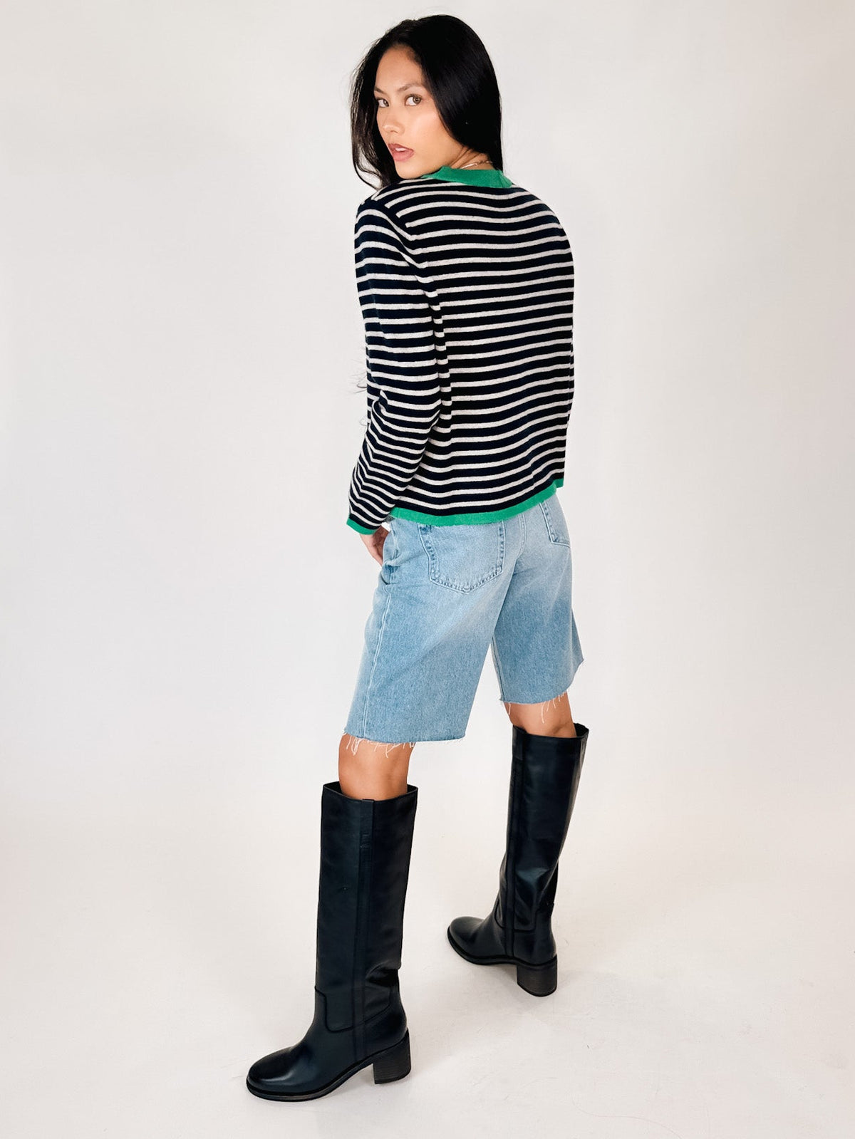 L'Agence Elise L/R Bermuda Shorts