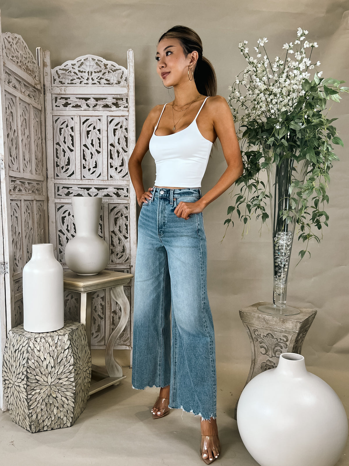 Pistola Lana Crop High Rise Ultra Wide Leg