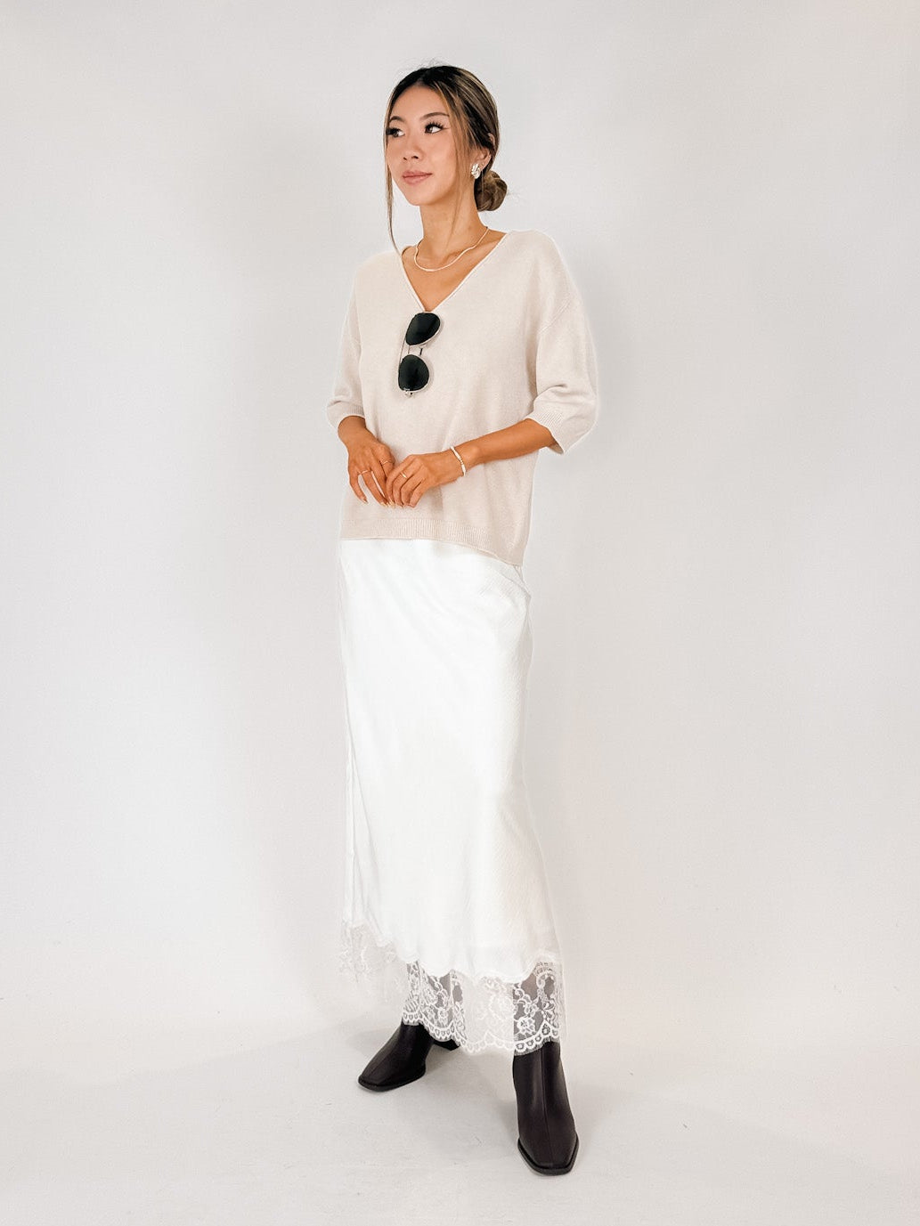 Z Supply Cinder Lace Midi Skirt