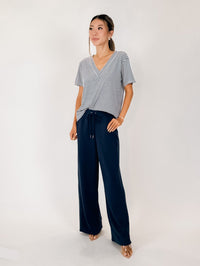 Splendid Kacey Stripe V Neck Tee