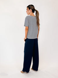 Splendid Kacey Stripe V Neck Tee