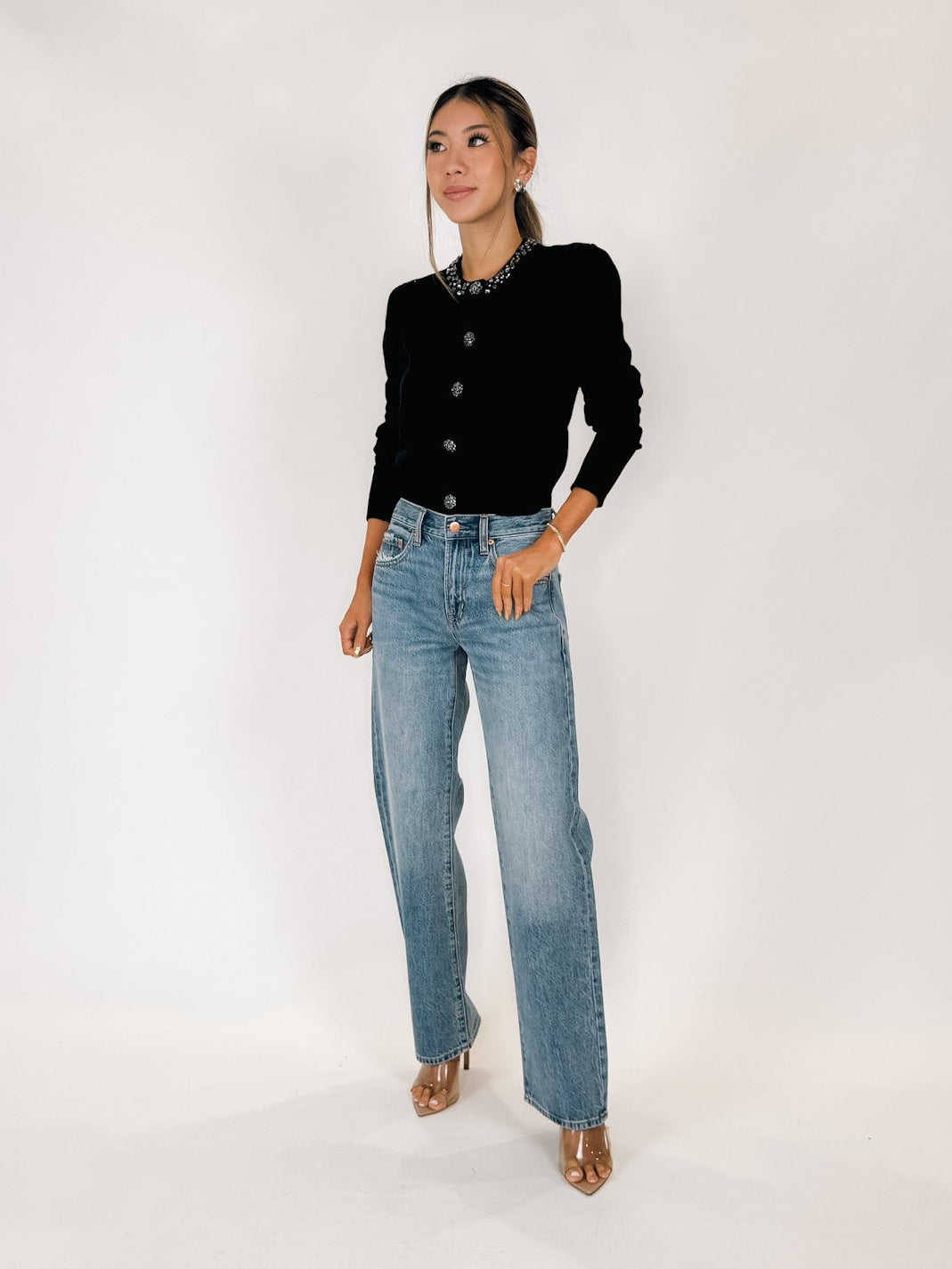 Pistola Lexi Mid Rise Bowed Straight