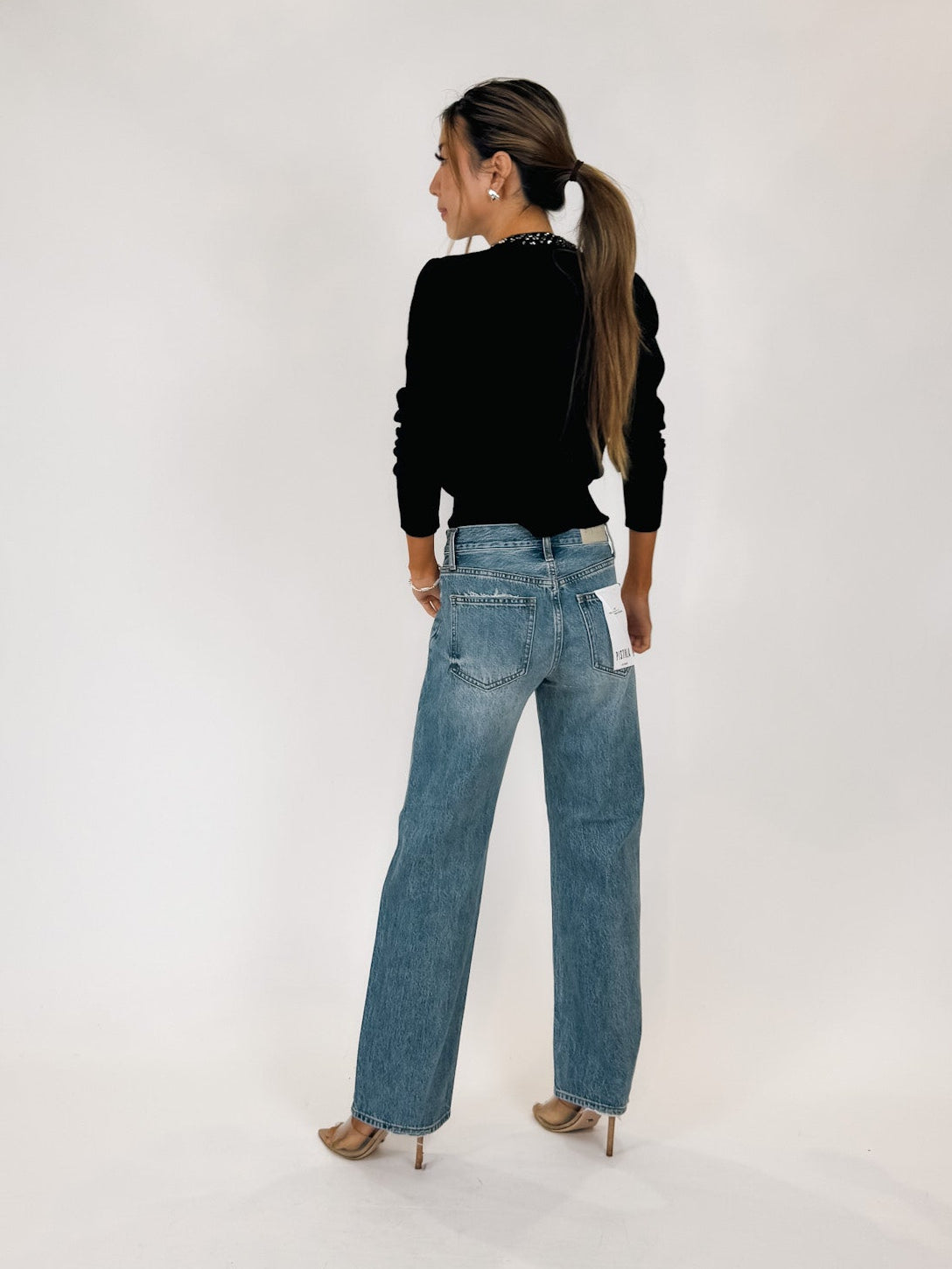 Pistola Lexi Mid Rise Bowed Straight