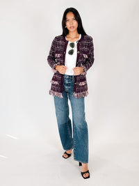 L'Agence Kastoria Fringe Trim Cardi