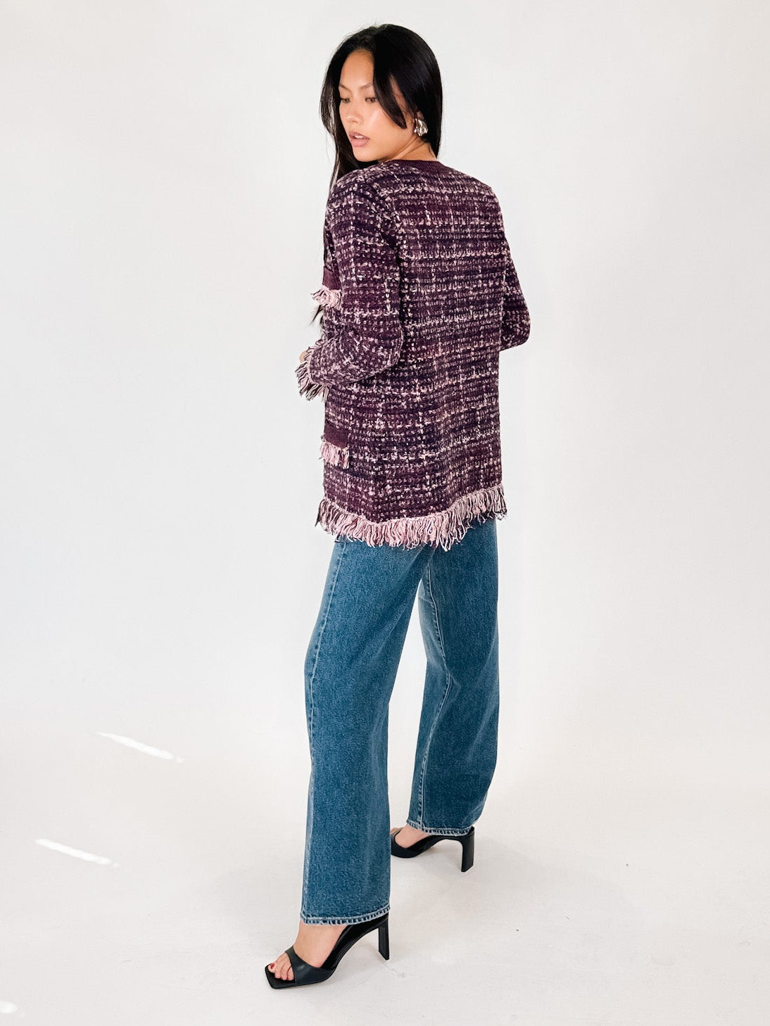 L'Agence Kastoria Fringe Trim Cardi