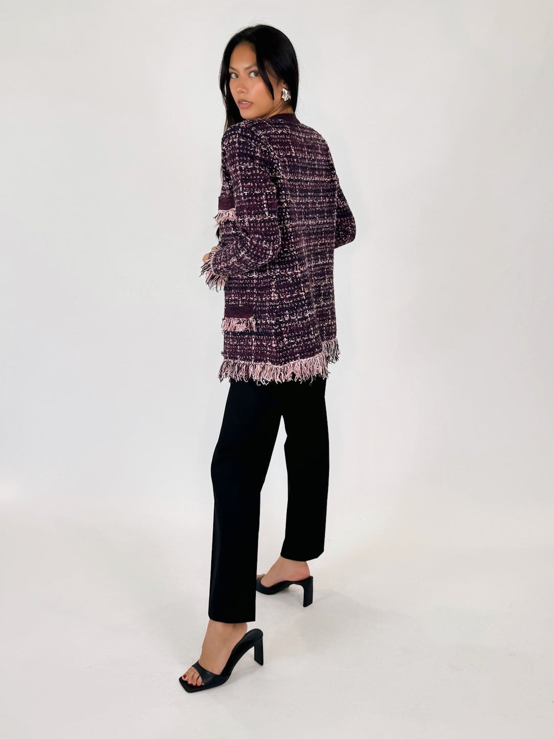 L'Agence Kastoria Fringe Trim Cardi – Mikinola