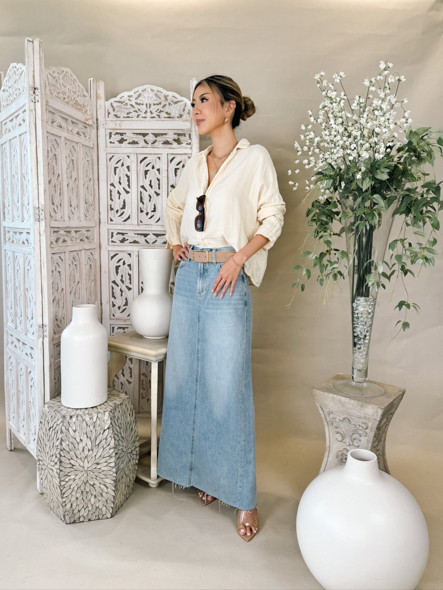 Pistola Raye Low Slung Maxi Skirt – Mikinola