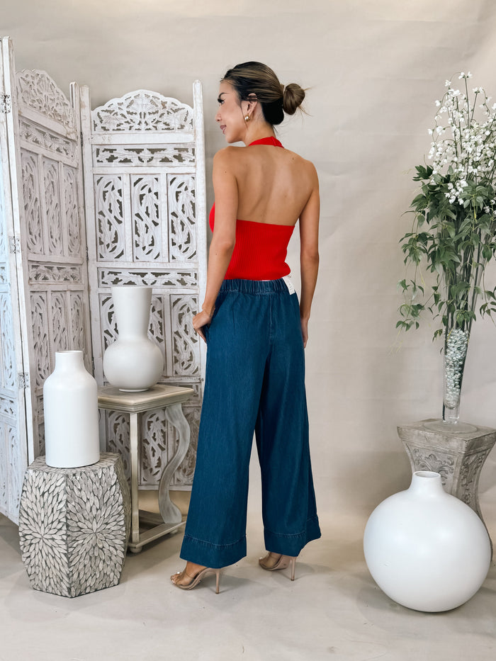 Dress To Knit Tie Front Crop Top