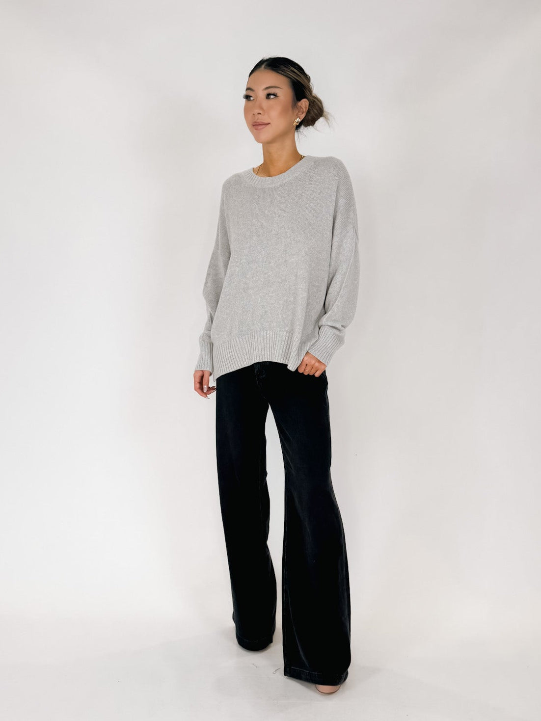 W. Cashmere Annette Crewneck Oversized Pullover