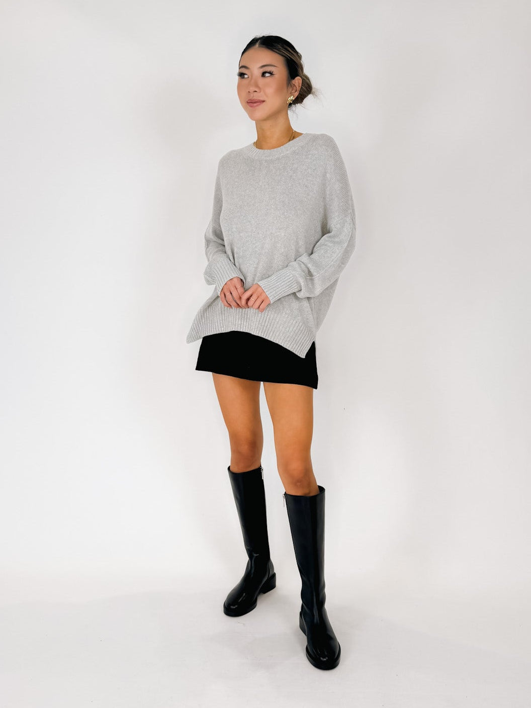 W. Cashmere Annette Crewneck Oversized Pullover