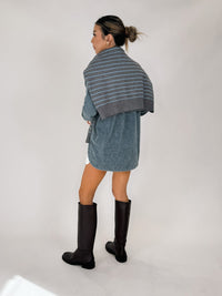 Splendid Gwen Indigo Terry Button Down Indigo