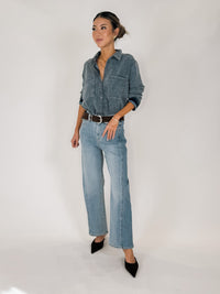 Z Supply Luna High Rise Crop Bowed Jean