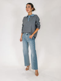 Z Supply Luna High Rise Crop Bowed Jean