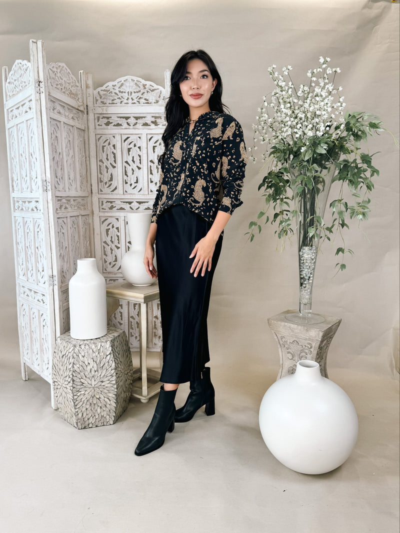 Z Supply Europa Poly Sheen Skirt