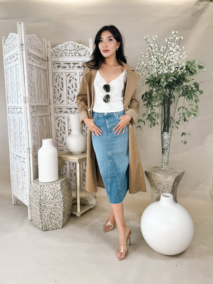 Rails Highland Denim Midi Skirt