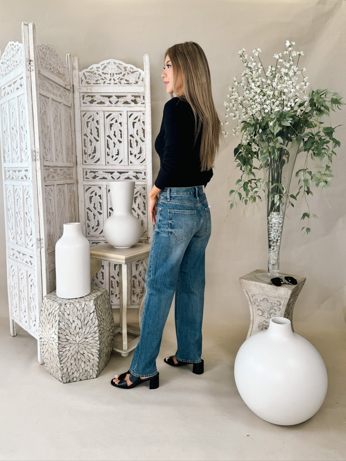 Pistola Lexi Mid Rise Bowed Straight