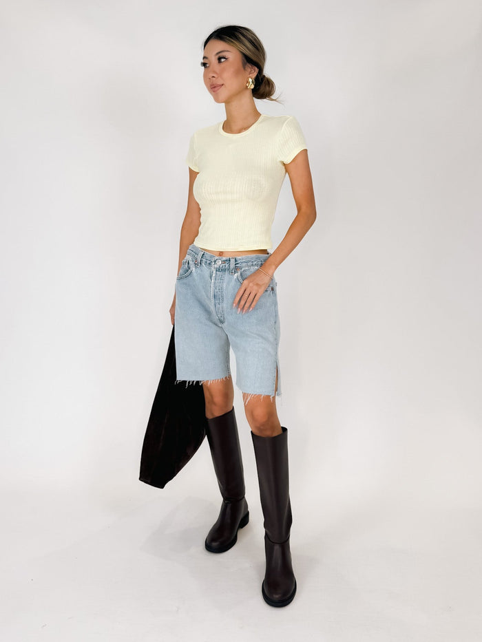 Free People Wait A Minute Baby Tee