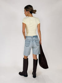 Free People Wait A Minute Baby Tee