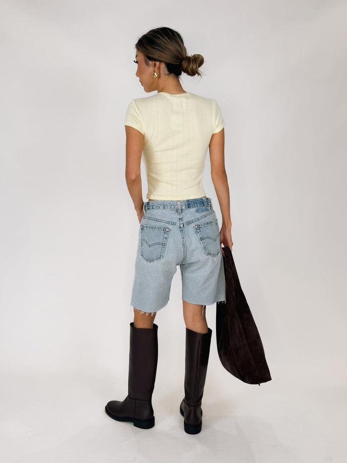 Free People Wait A Minute Baby Tee