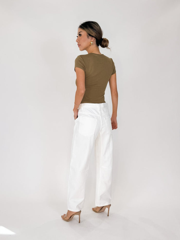 Free People Wait A Minute Baby Tee