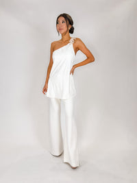 Dress To Leaf Embroidery Tunic & Pant Set