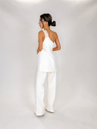 Dress To Leaf Embroidery Tunic & Pant Set