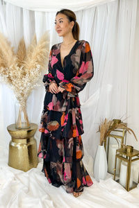 hutch colorblock maxi dress V-Neck Colorblock Maxi Dress