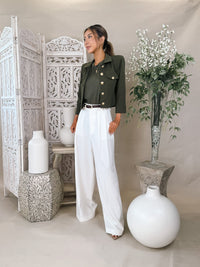 L'Agence Kumi Cropped Fitted Jacket