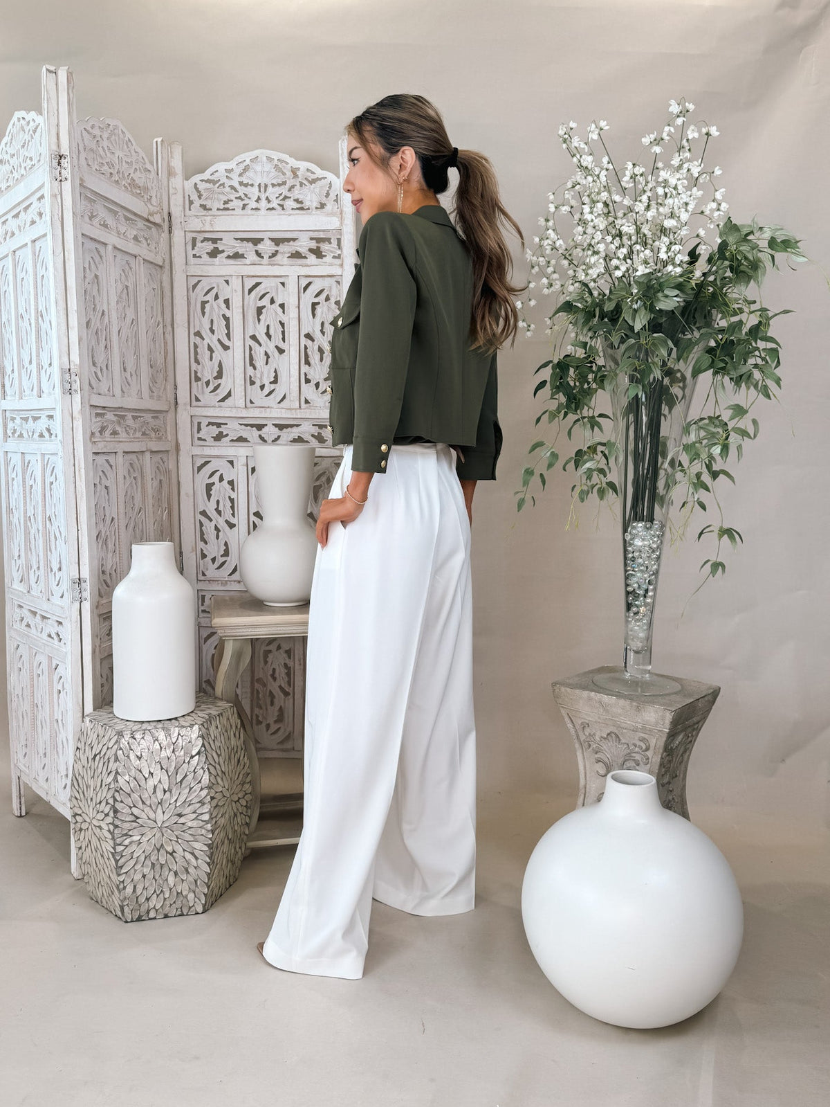 L'Agence Kumi Cropped Fitted Jacket