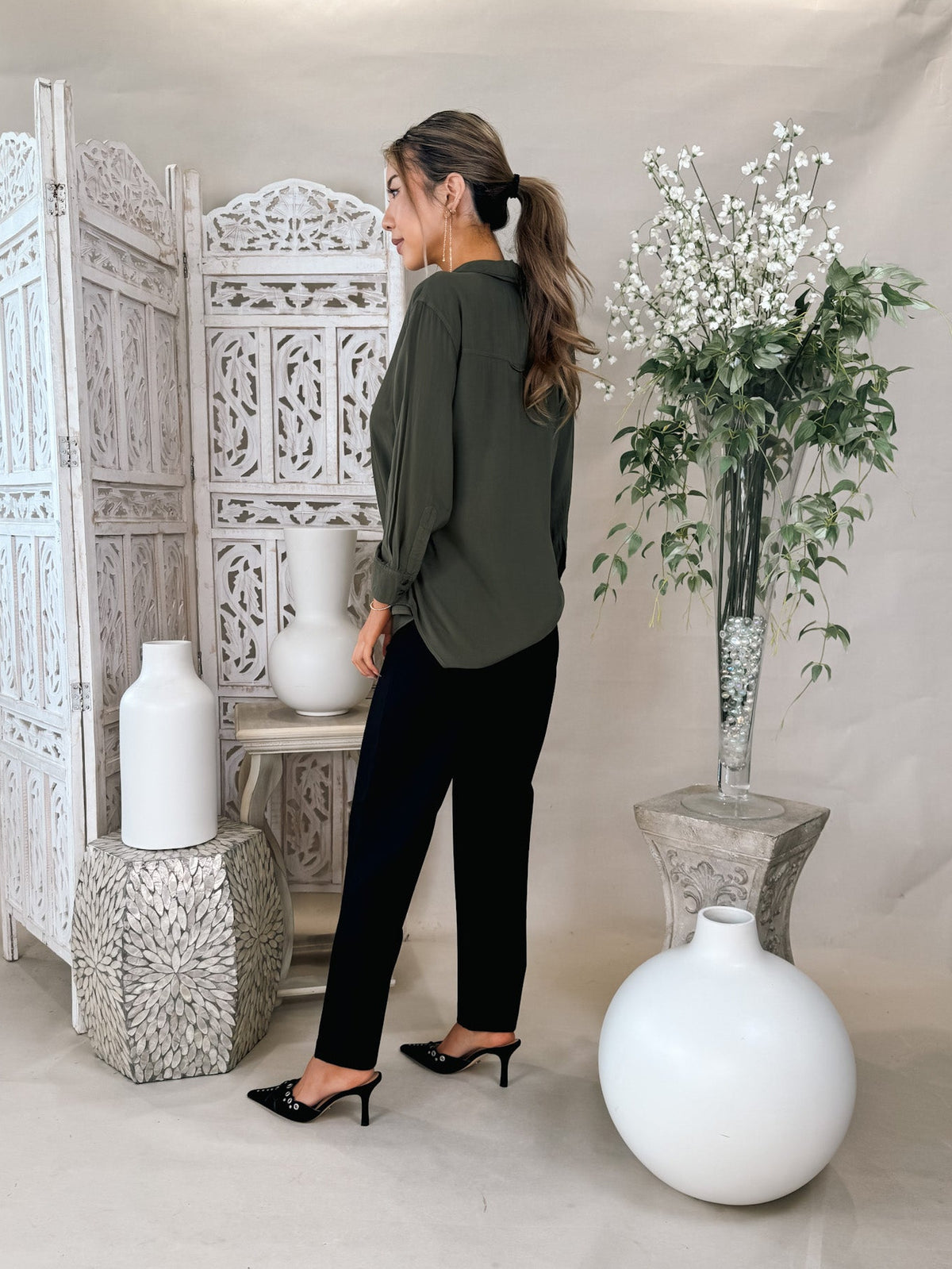 L'Agence Marlene 3/4 Sleeve Blouse