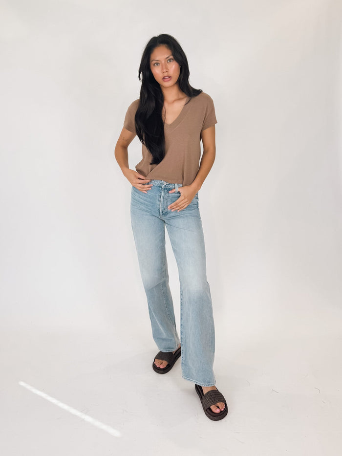 perfectwhitetee Alanis Recycled Cotton V Neck