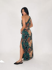 Hutch Siona Dress Teal/Multi Inverted Sketch