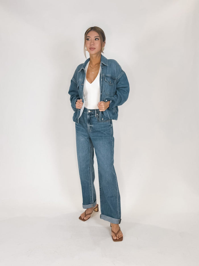 Pistola Donny Rolled Hem Boyfriend Jean